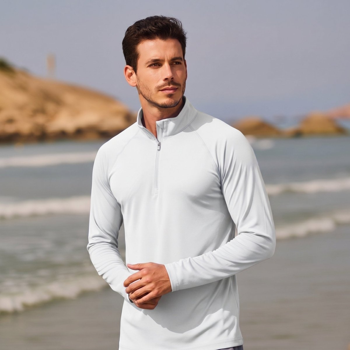 Men's Sun Protection Quick Dry Stand Collar UV Shirts