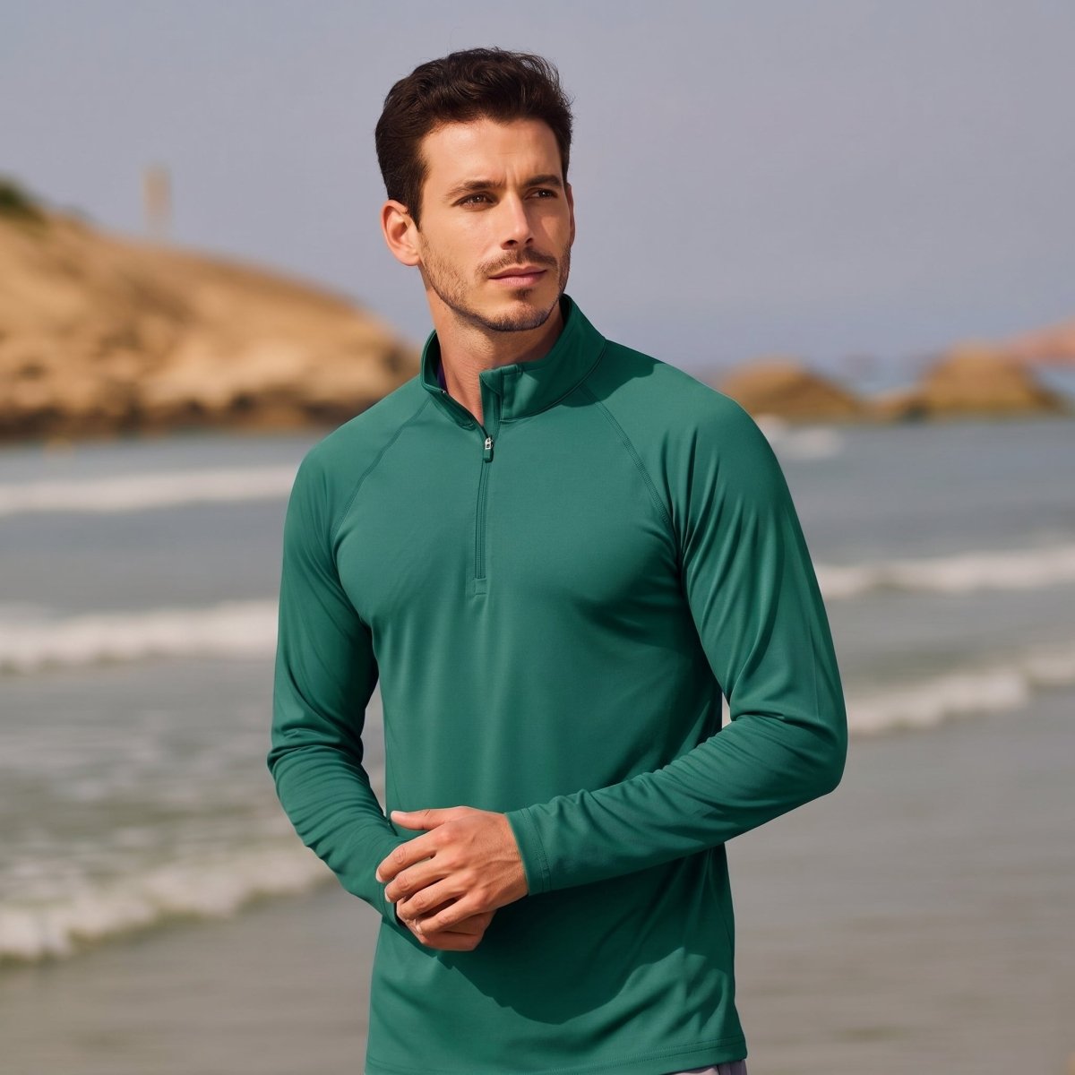 Men's Sun Protection Quick Dry Stand Collar UV Shirts