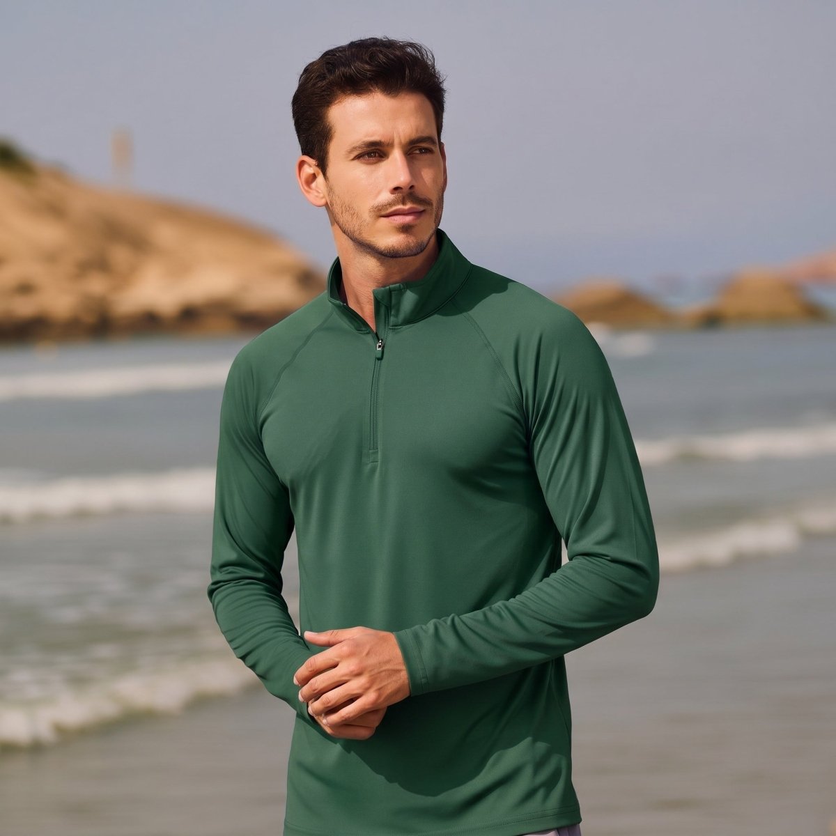 Men's Sun Protection Quick Dry Stand Collar UV Shirts
