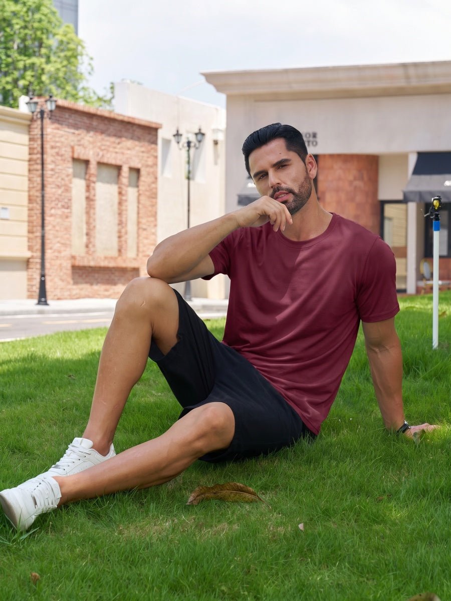 Men Plain Cotton Moisture Wicking Casual T-Shirts