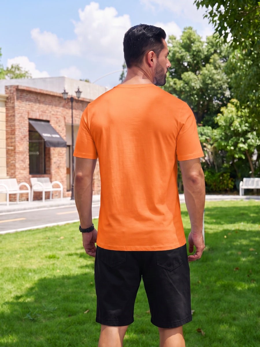 Men Plain Cotton Moisture Wicking Casual T-Shirts