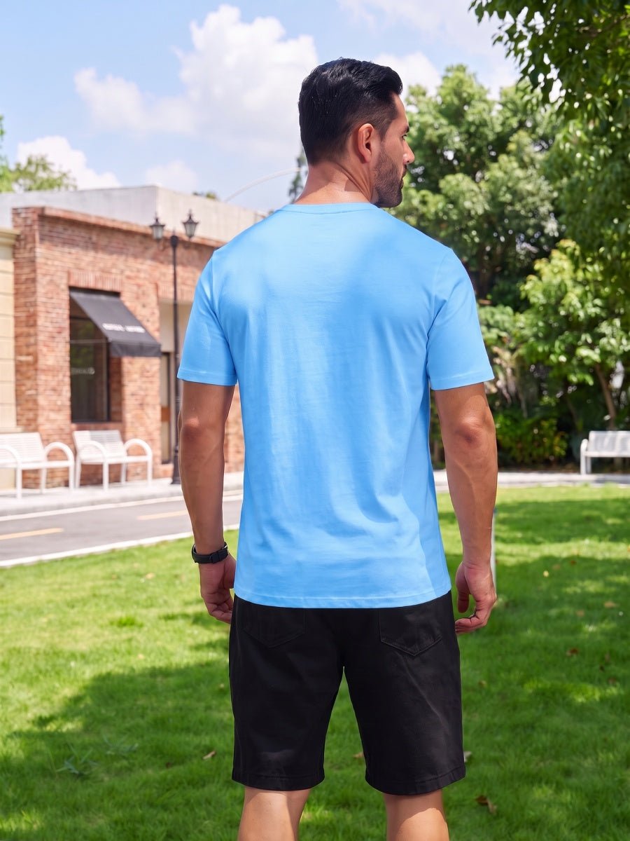 Men Plain Cotton Moisture Wicking Casual T-Shirts