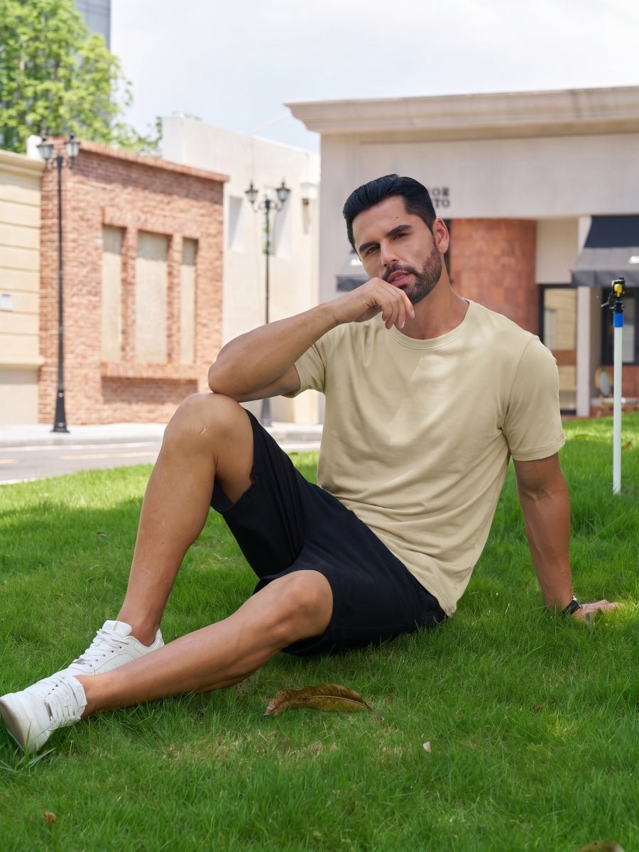 Men Plain Cotton Moisture Wicking Casual T-Shirts