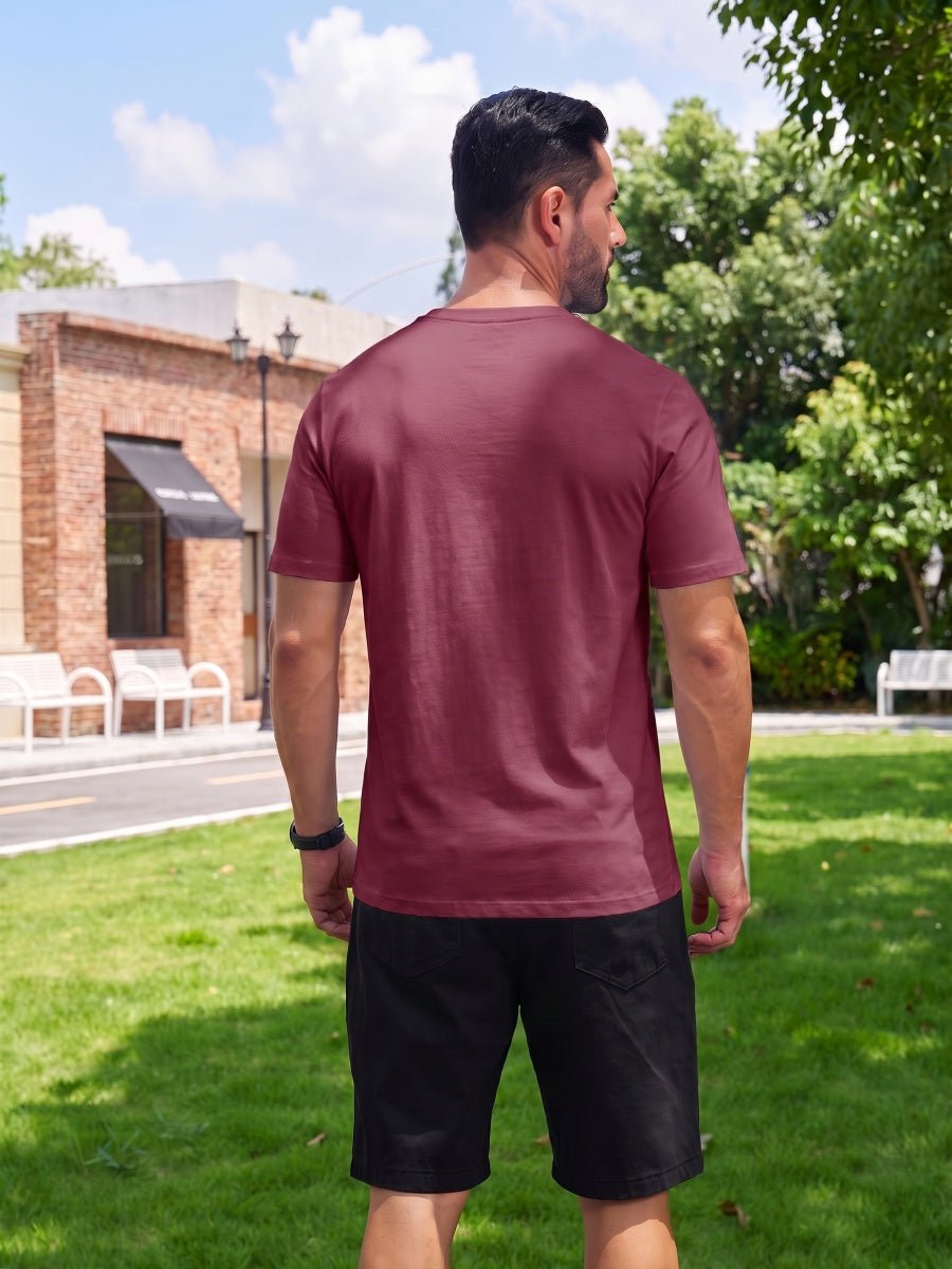Men Plain Cotton Moisture Wicking Casual T-Shirts
