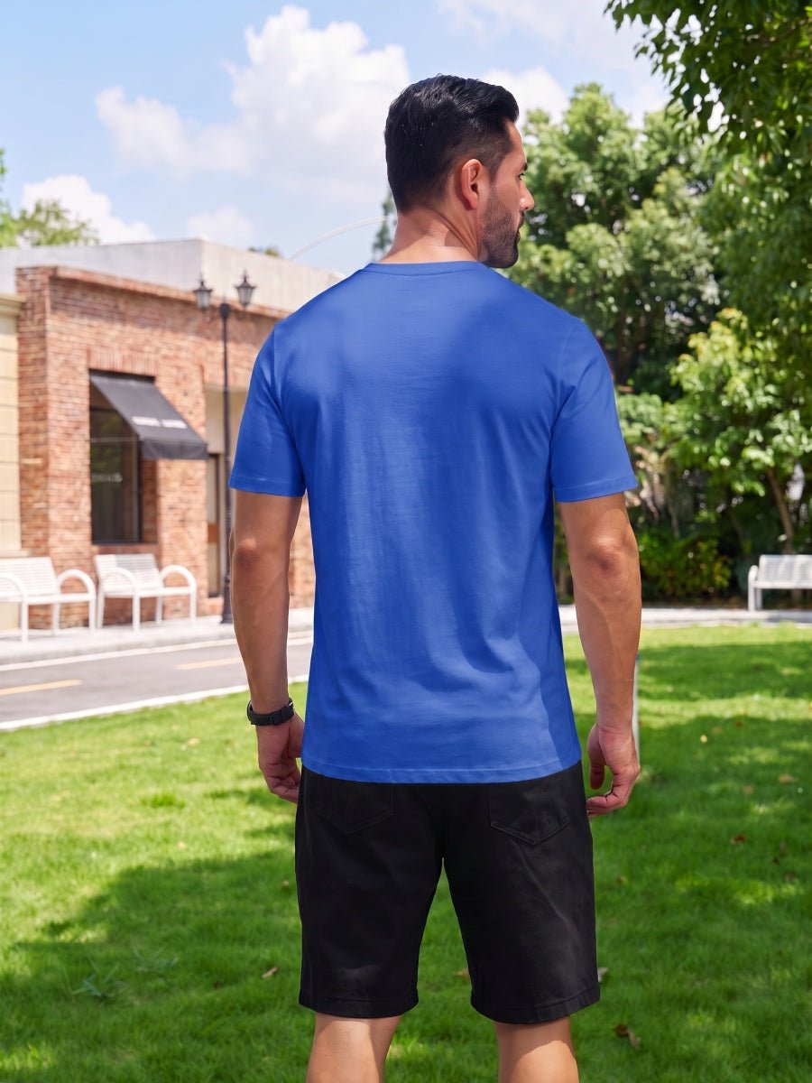 Men Plain Cotton Moisture Wicking Casual T-Shirts