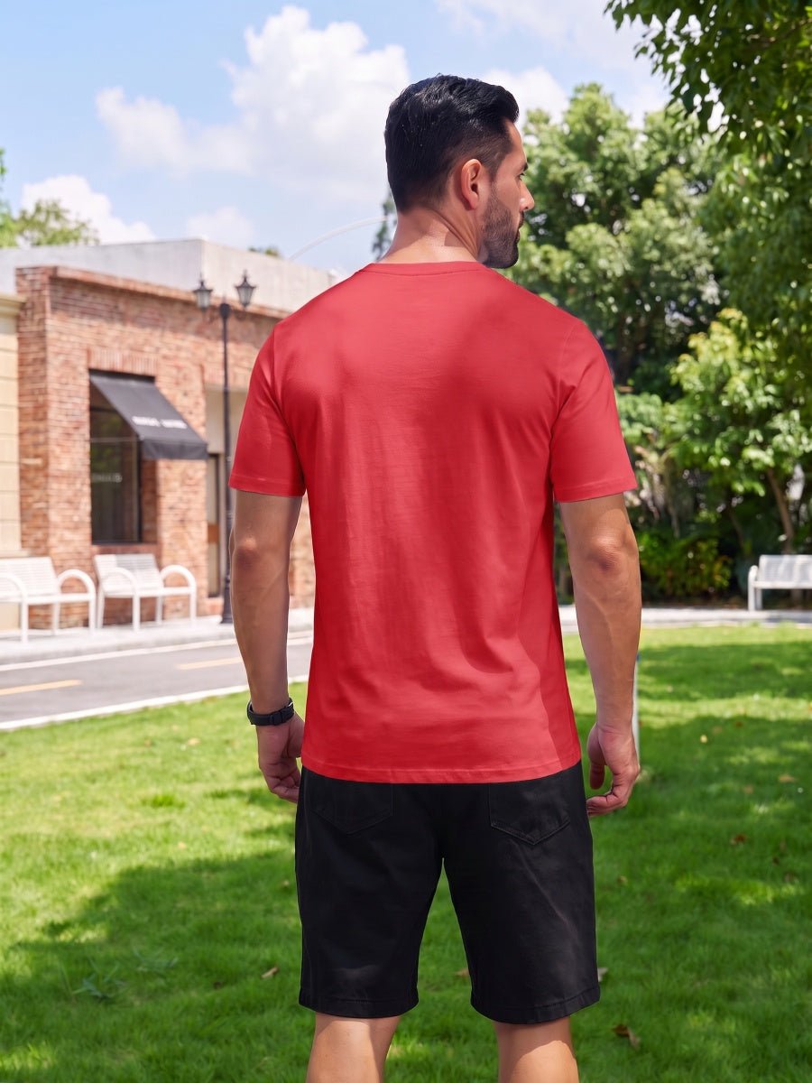 Men Plain Cotton Moisture Wicking Casual T-Shirts