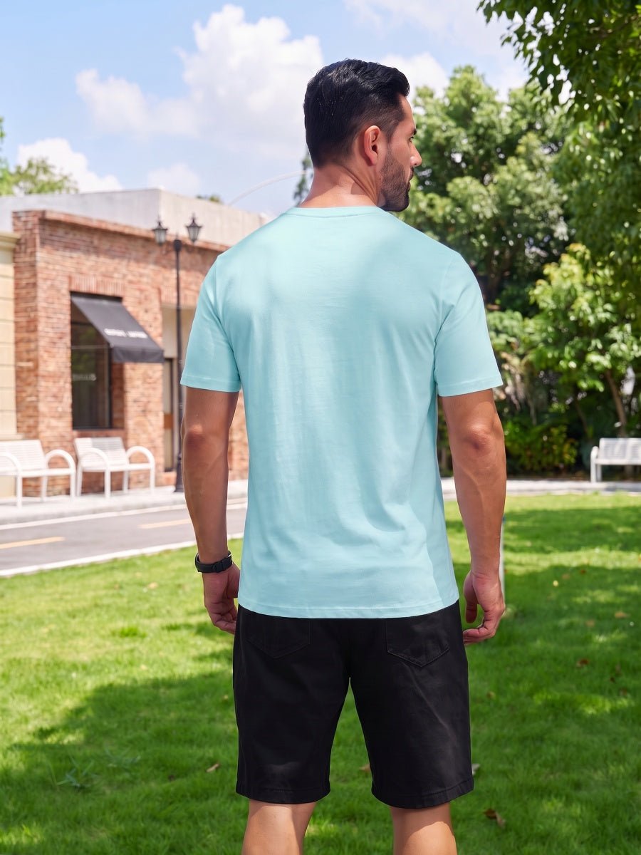 Men Plain Cotton Moisture Wicking Casual T-Shirts