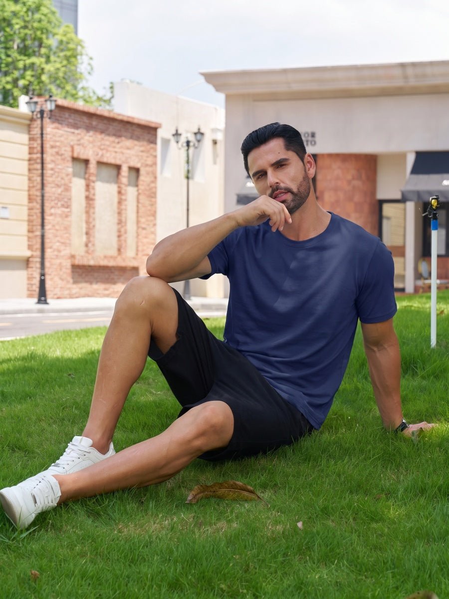 Men Plain Cotton Moisture Wicking Casual T-Shirts
