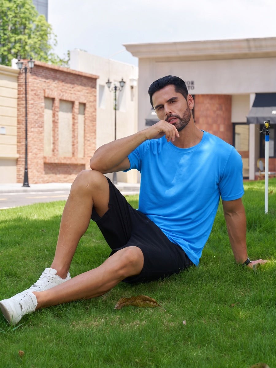 Men Plain Cotton Moisture Wicking Casual T-Shirts