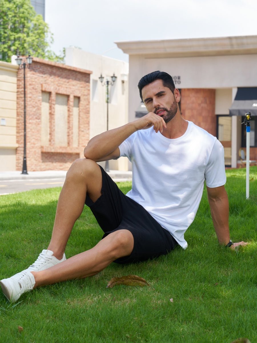 Men Plain Cotton Moisture Wicking Casual T-Shirts