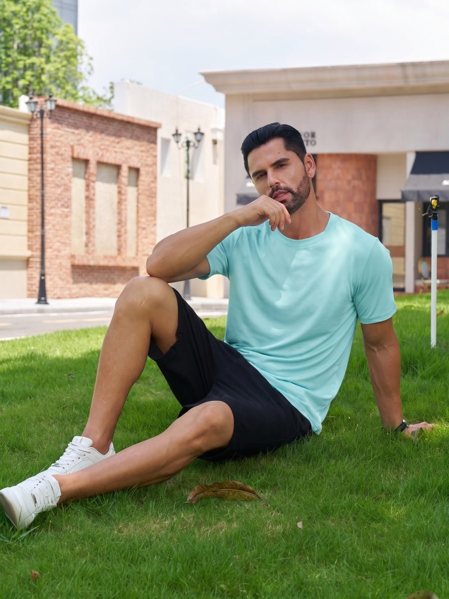 Men Plain Cotton Moisture Wicking Casual T-Shirts