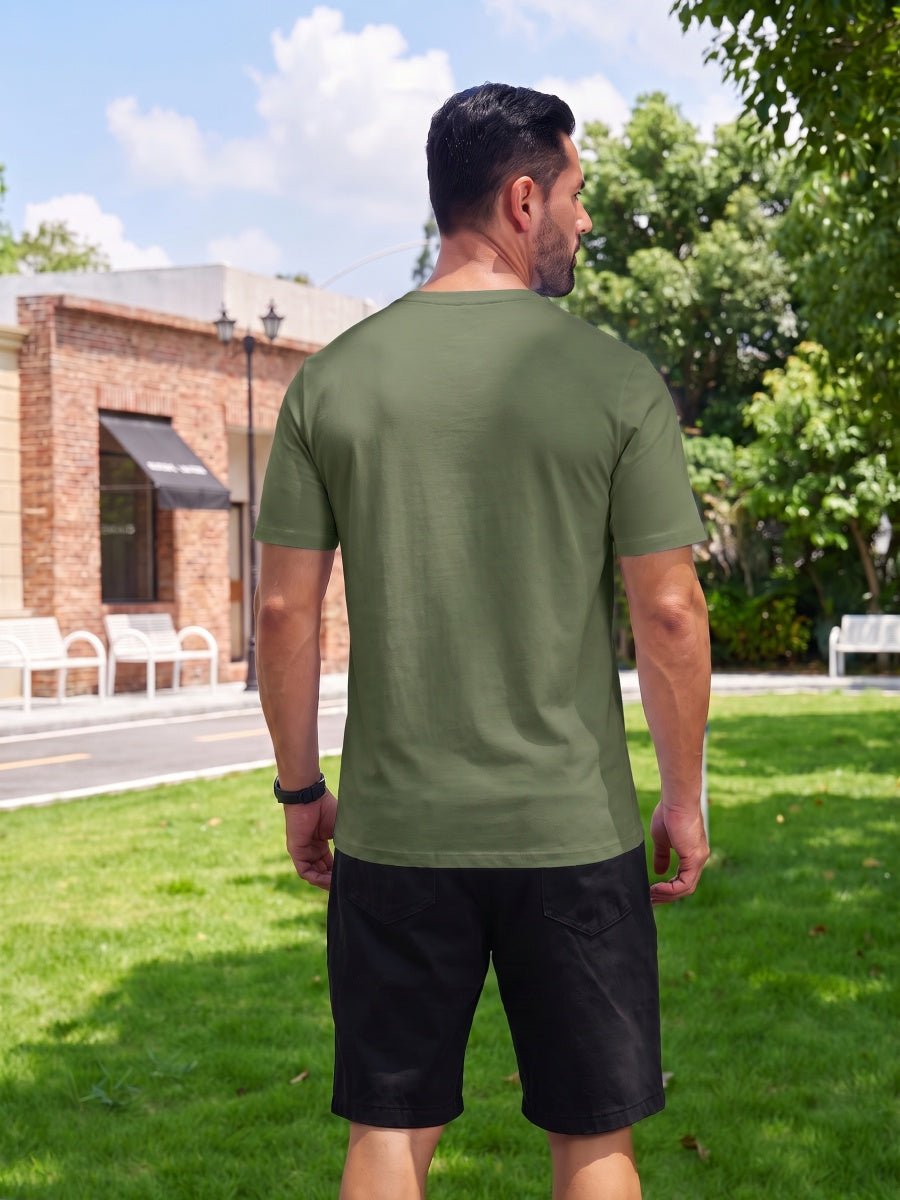 Men Plain Cotton Moisture Wicking Casual T-Shirts