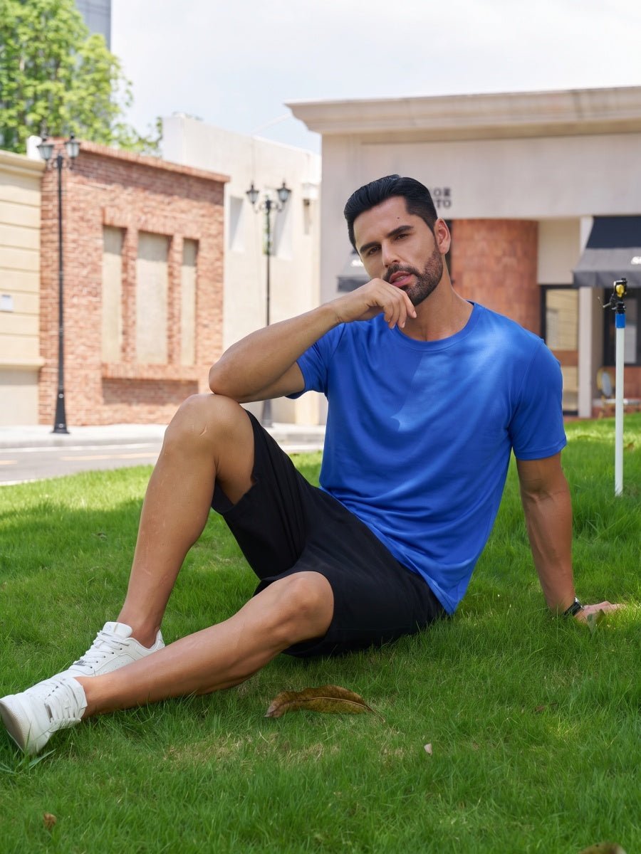 Men Plain Cotton Moisture Wicking Casual T-Shirts