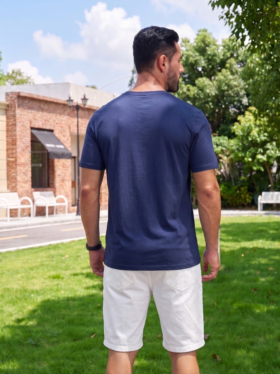 Men Plain Cotton Moisture Wicking Casual T-Shirts