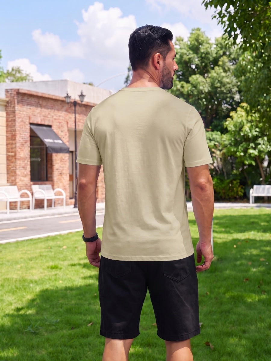 Men Plain Cotton Moisture Wicking Casual T-Shirts