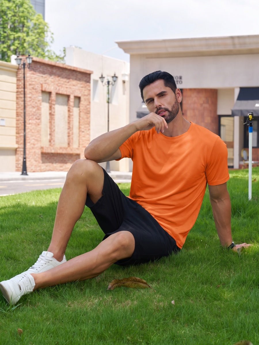Men Plain Cotton Moisture Wicking Casual T-Shirts