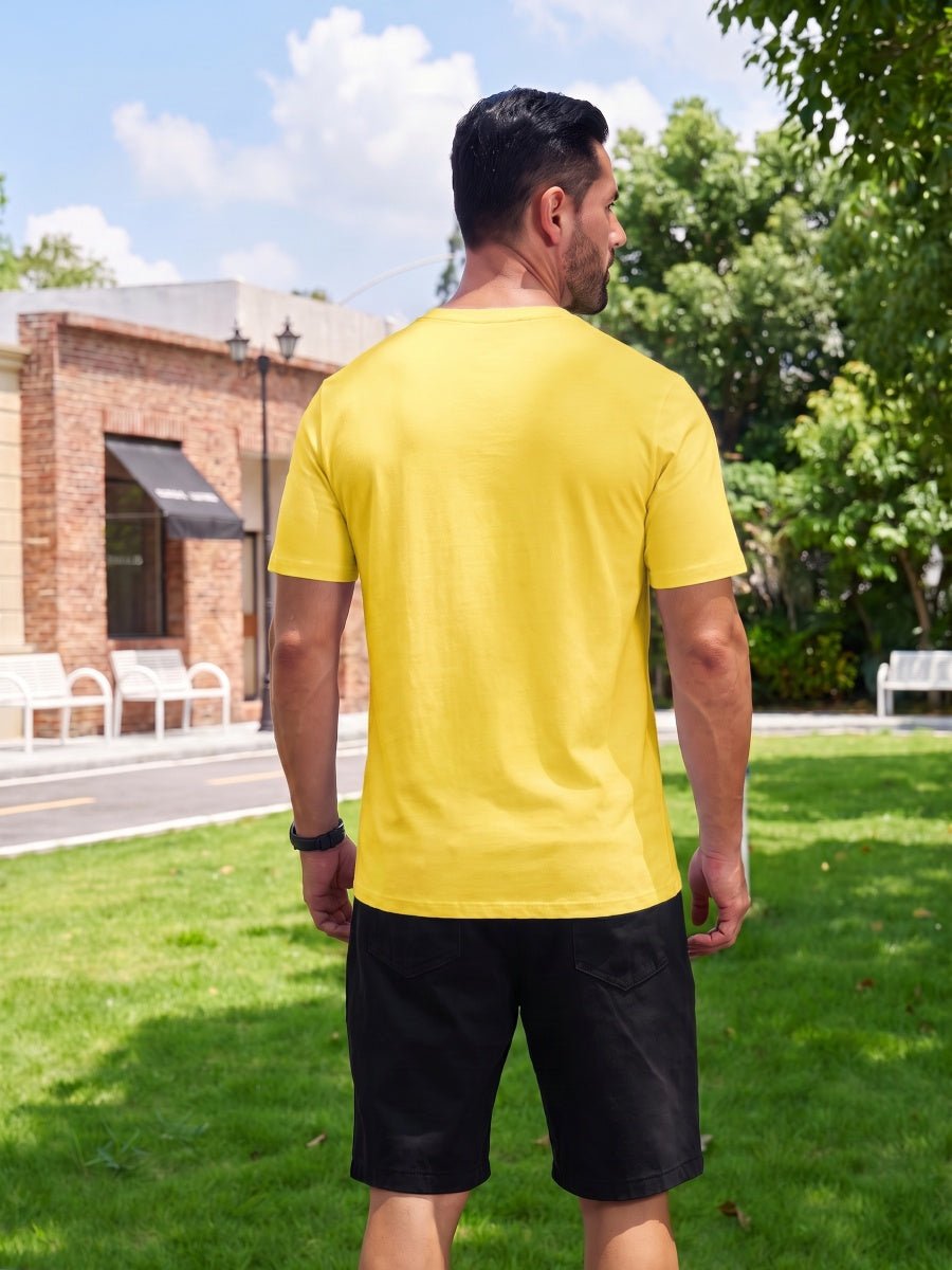 Men Plain Cotton Moisture Wicking Casual T-Shirts