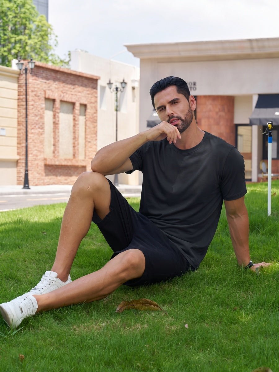 Men Plain Cotton Moisture Wicking Casual T-Shirts