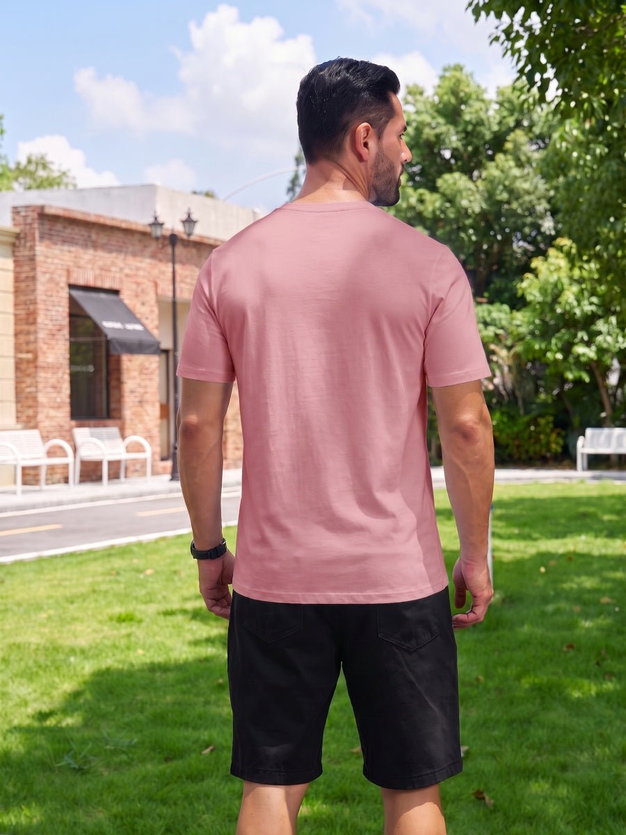 Men Plain Cotton Moisture Wicking Casual T-Shirts
