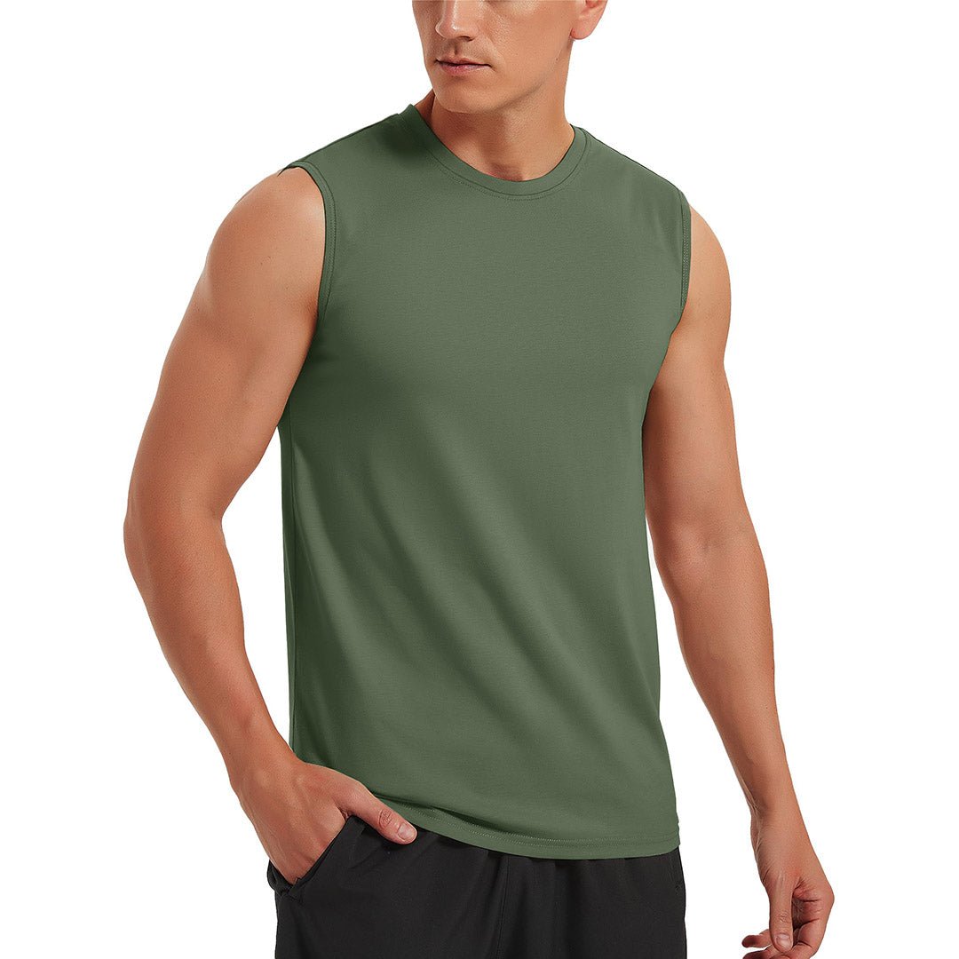 Men's Bodybuilding Tank Tops Cotton Workout T-Shirts