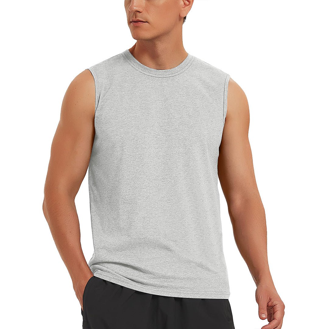 Men's Bodybuilding Tank Tops Cotton Workout T-Shirts