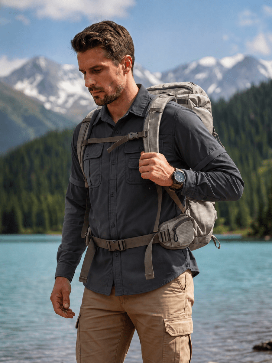 Men's Breathable Quick-Dry Convertible Outdoor Shirt