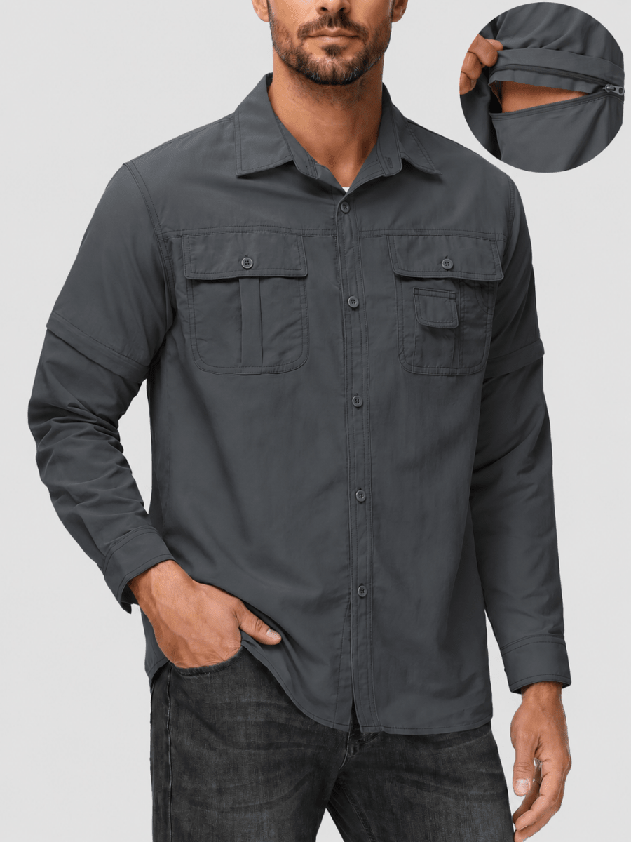Men's Breathable Quick-Dry Convertible Outdoor Shirt