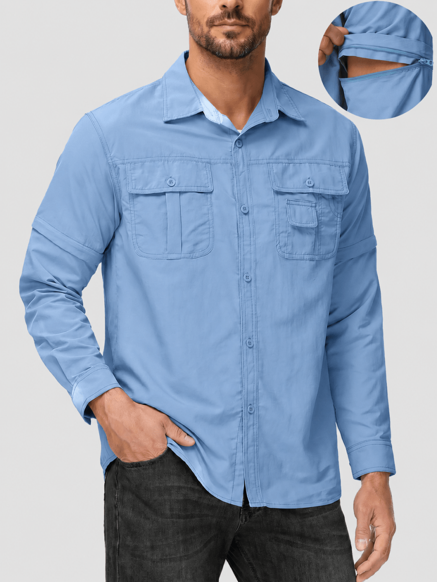 Men's Breathable Quick-Dry Convertible Outdoor Shirt