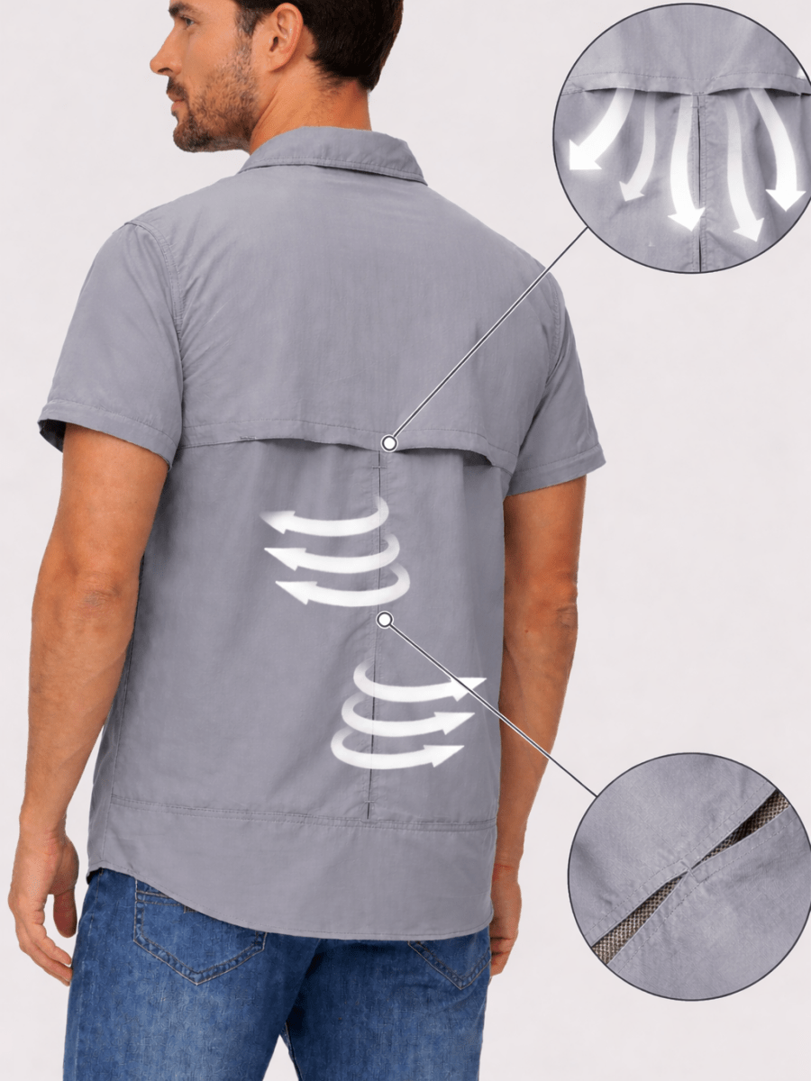 Men's Breathable Quick-Dry Convertible Outdoor Shirt