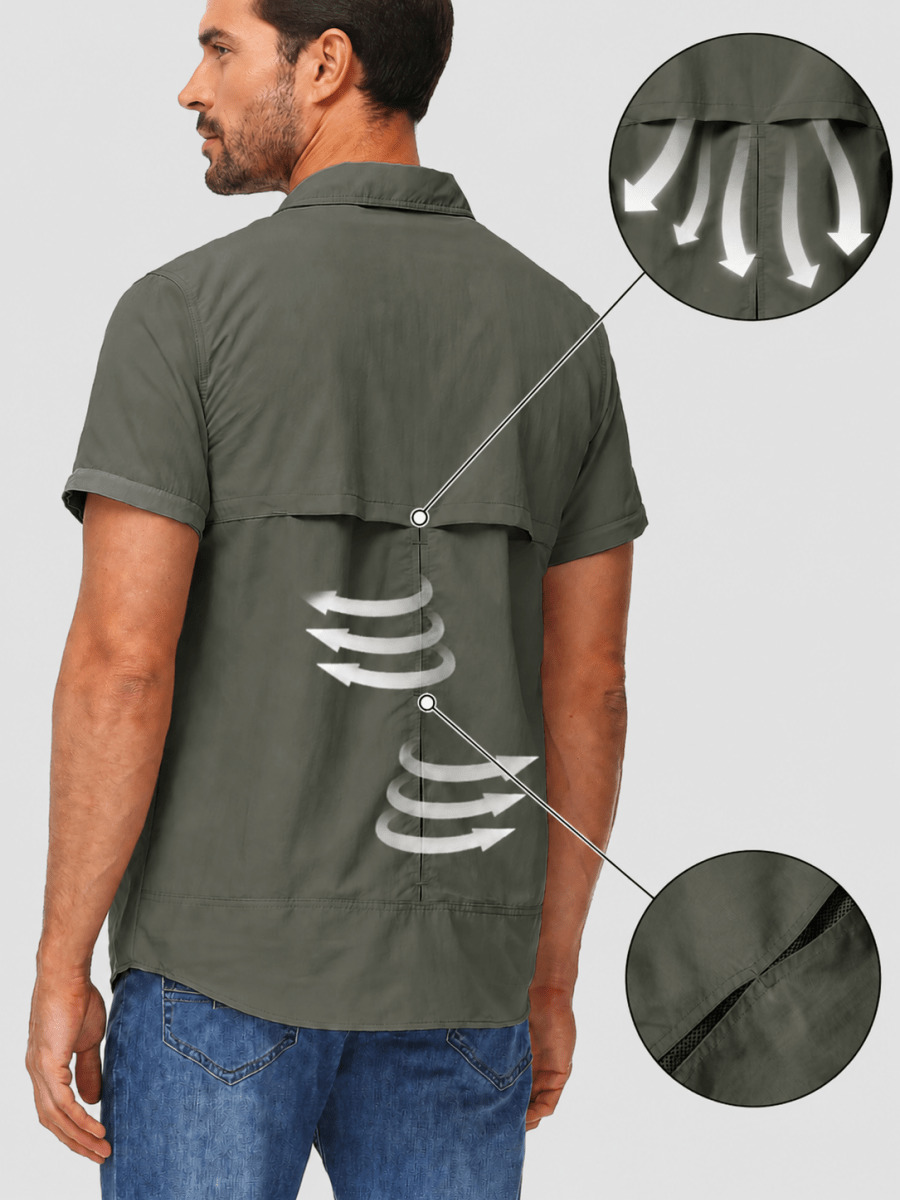 Men's Breathable Quick-Dry Convertible Outdoor Shirt