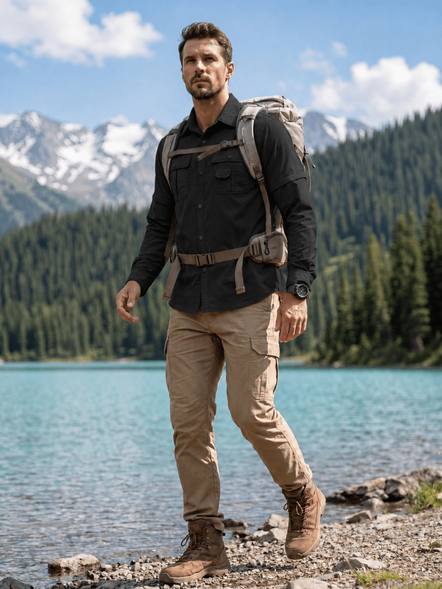 Men's Breathable Quick-Dry Convertible Outdoor Shirt