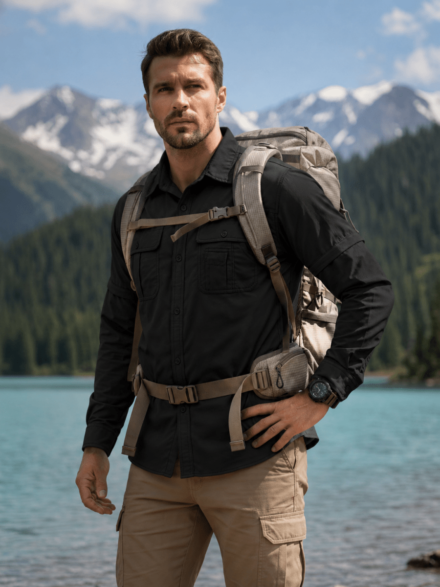 Men's Breathable Quick-Dry Convertible Outdoor Shirt