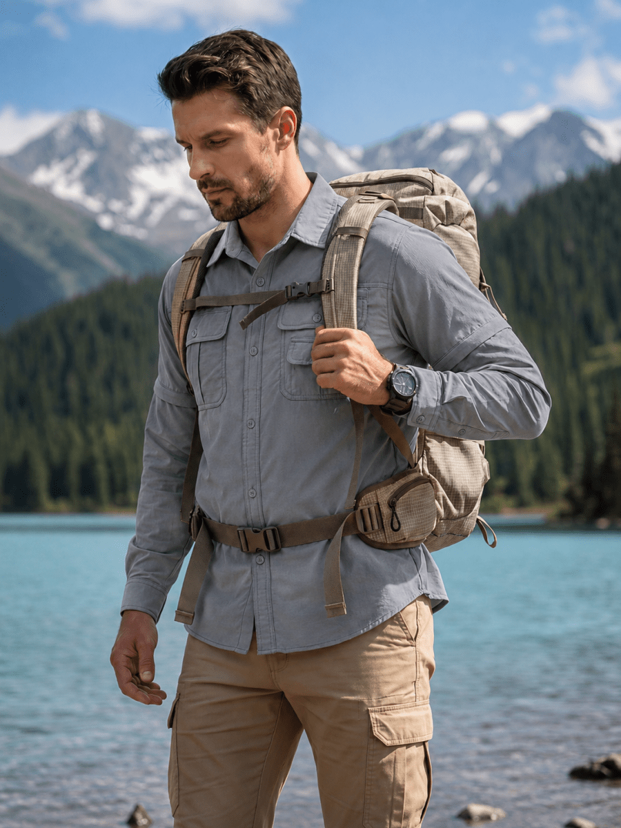 Men's Breathable Quick-Dry Convertible Outdoor Shirt