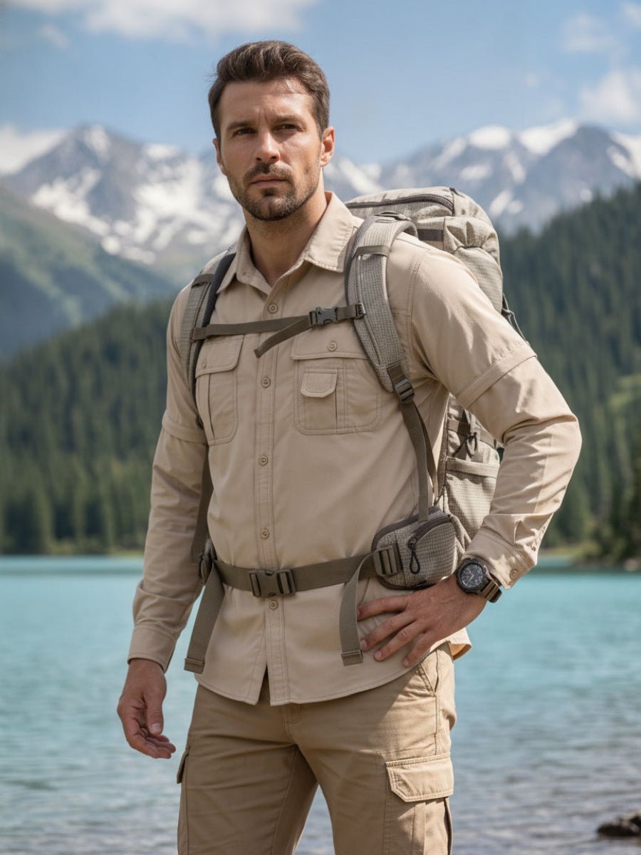 Men's Breathable Quick-Dry Convertible Outdoor Shirt