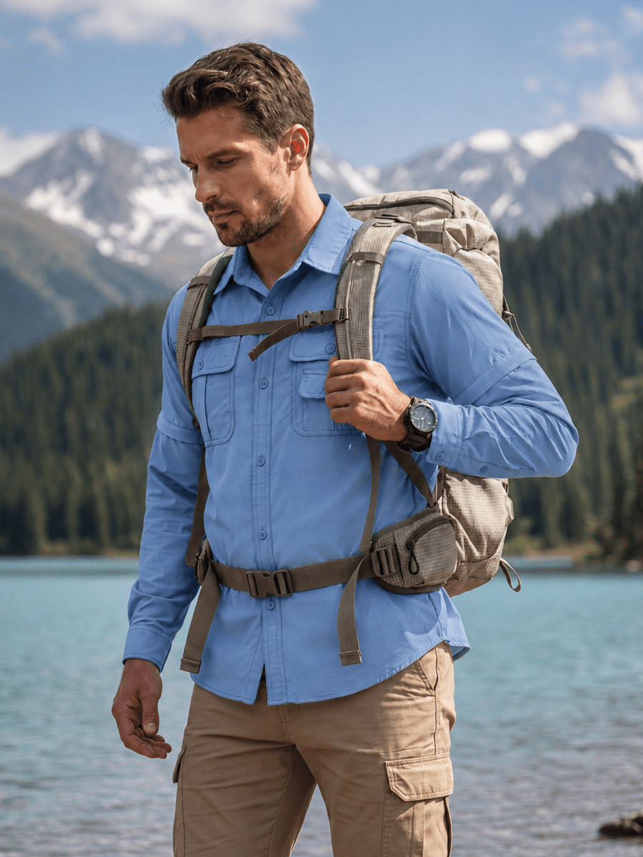 Men's Breathable Quick-Dry Convertible Outdoor Shirt