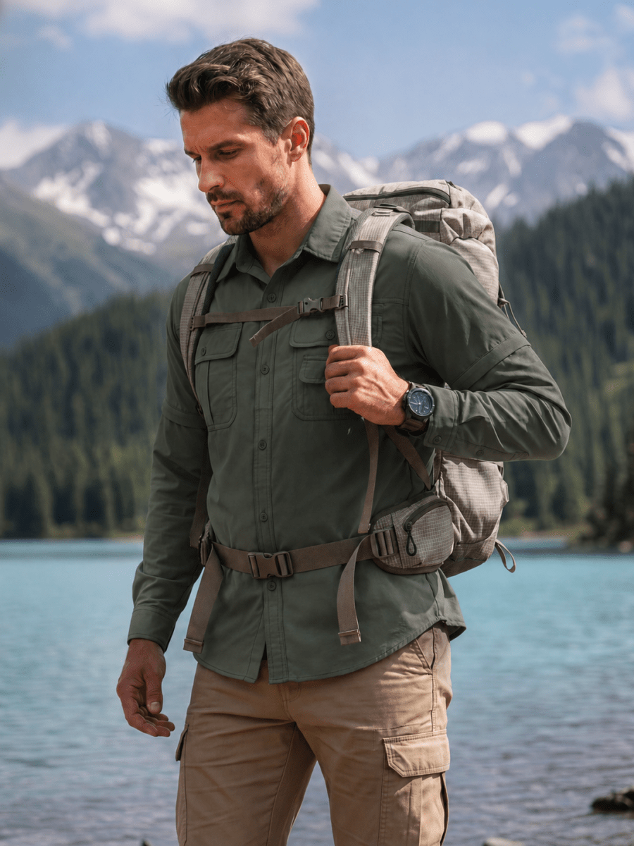 Men's Breathable Quick-Dry Convertible Outdoor Shirt