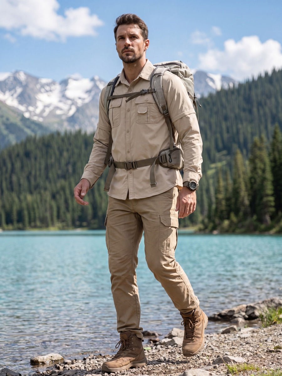 Men's Breathable Quick-Dry Convertible Outdoor Shirt