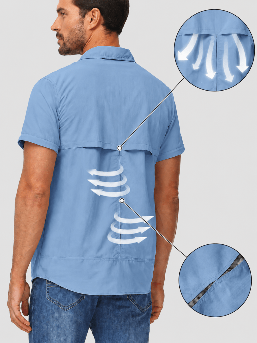 Men's Breathable Quick-Dry Convertible Outdoor Shirt
