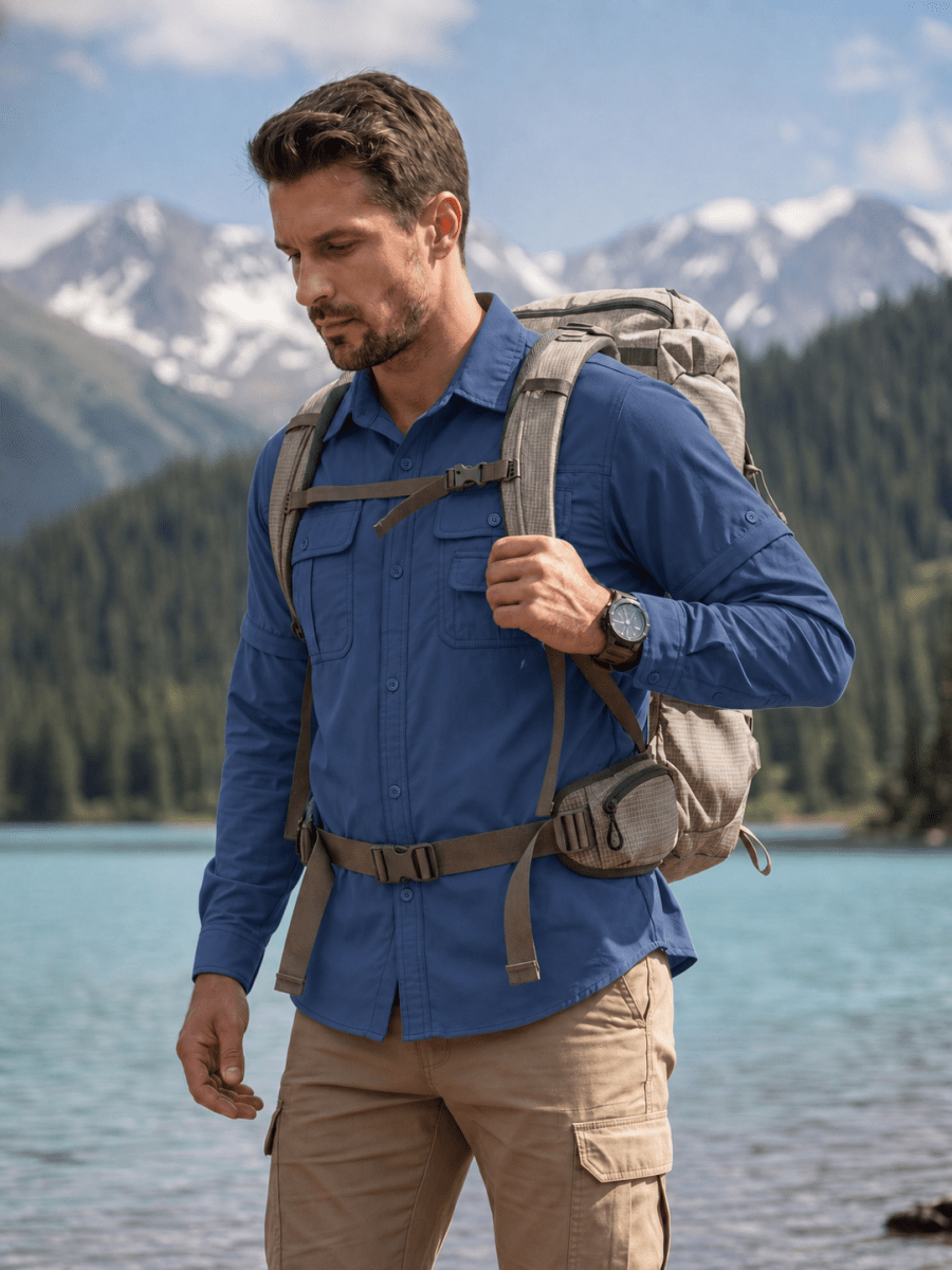 Men's Breathable Quick-Dry Convertible Outdoor Shirt