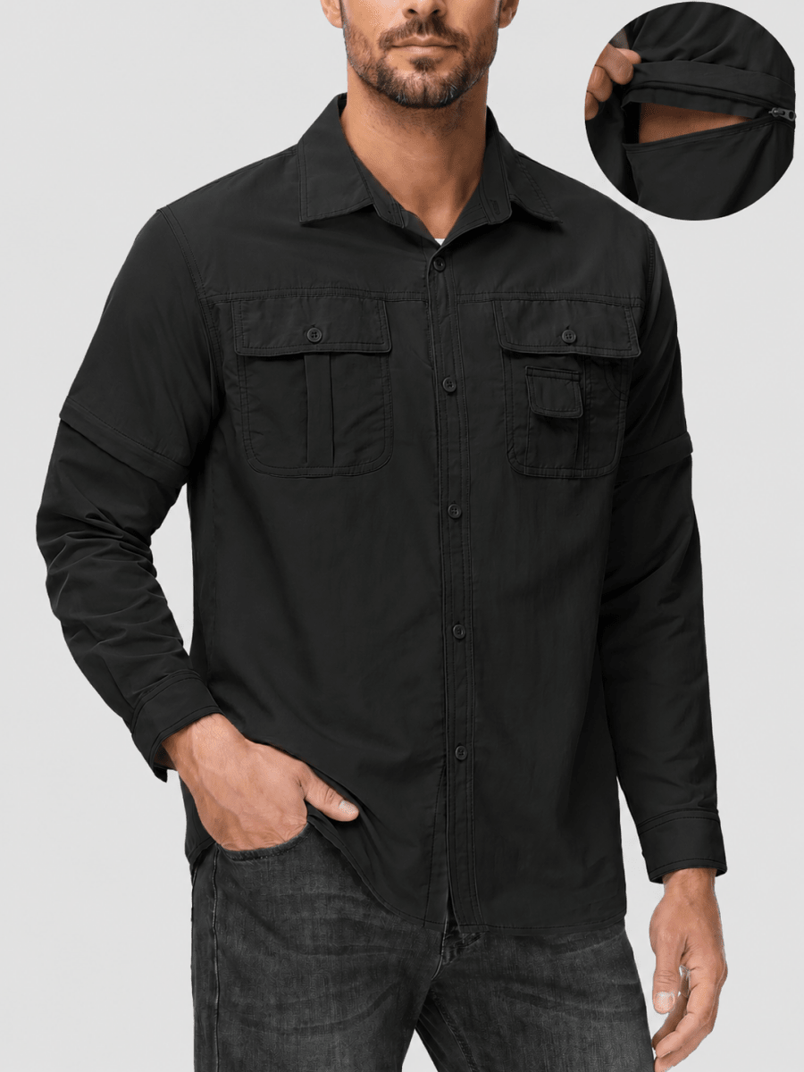 Men's Breathable Quick-Dry Convertible Outdoor Shirt