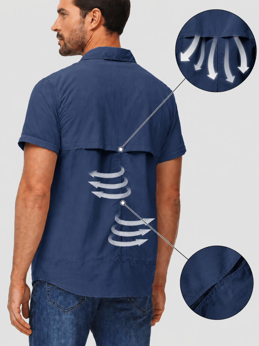Men's Breathable Quick-Dry Convertible Outdoor Shirt