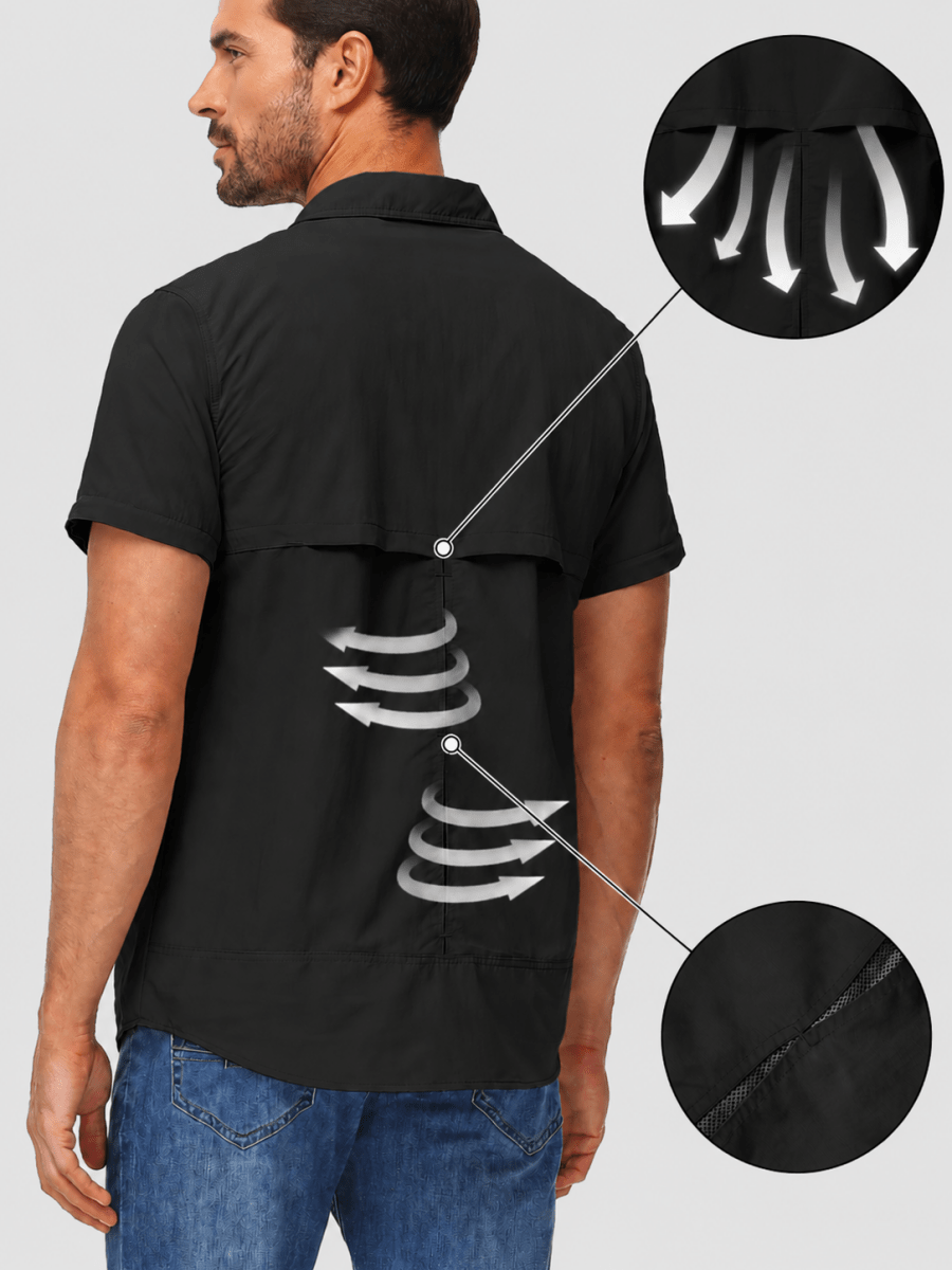 Men's Breathable Quick-Dry Convertible Outdoor Shirt