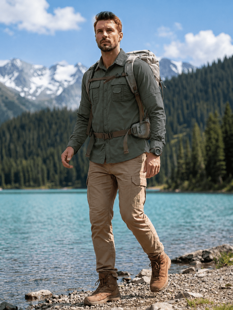 Men's Breathable Quick-Dry Convertible Outdoor Shirt
