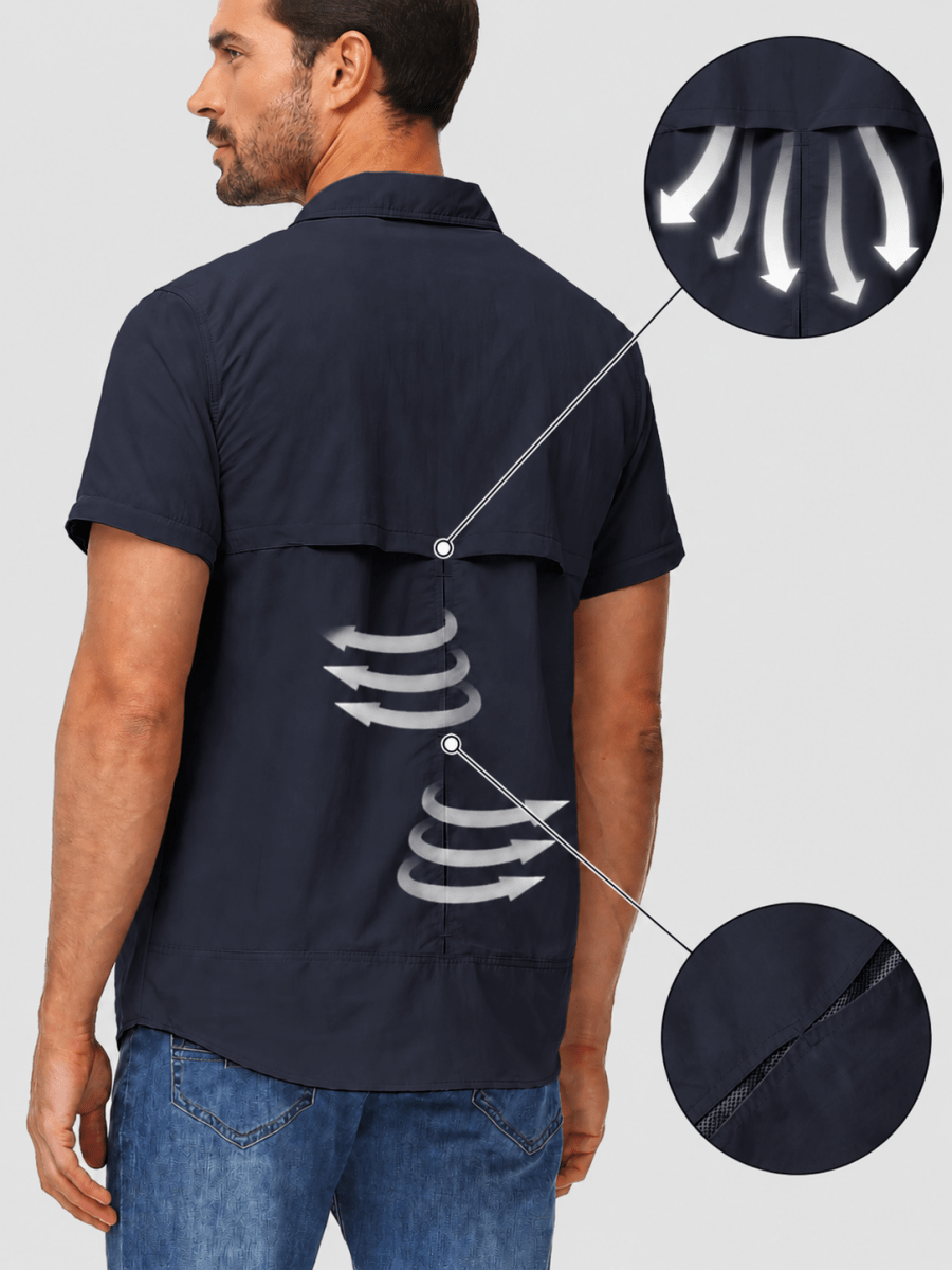 Men's Breathable Quick-Dry Convertible Outdoor Shirt