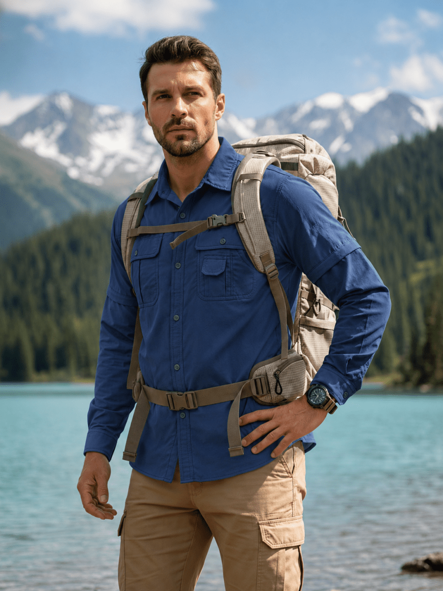 Men's Breathable Quick-Dry Convertible Outdoor Shirt