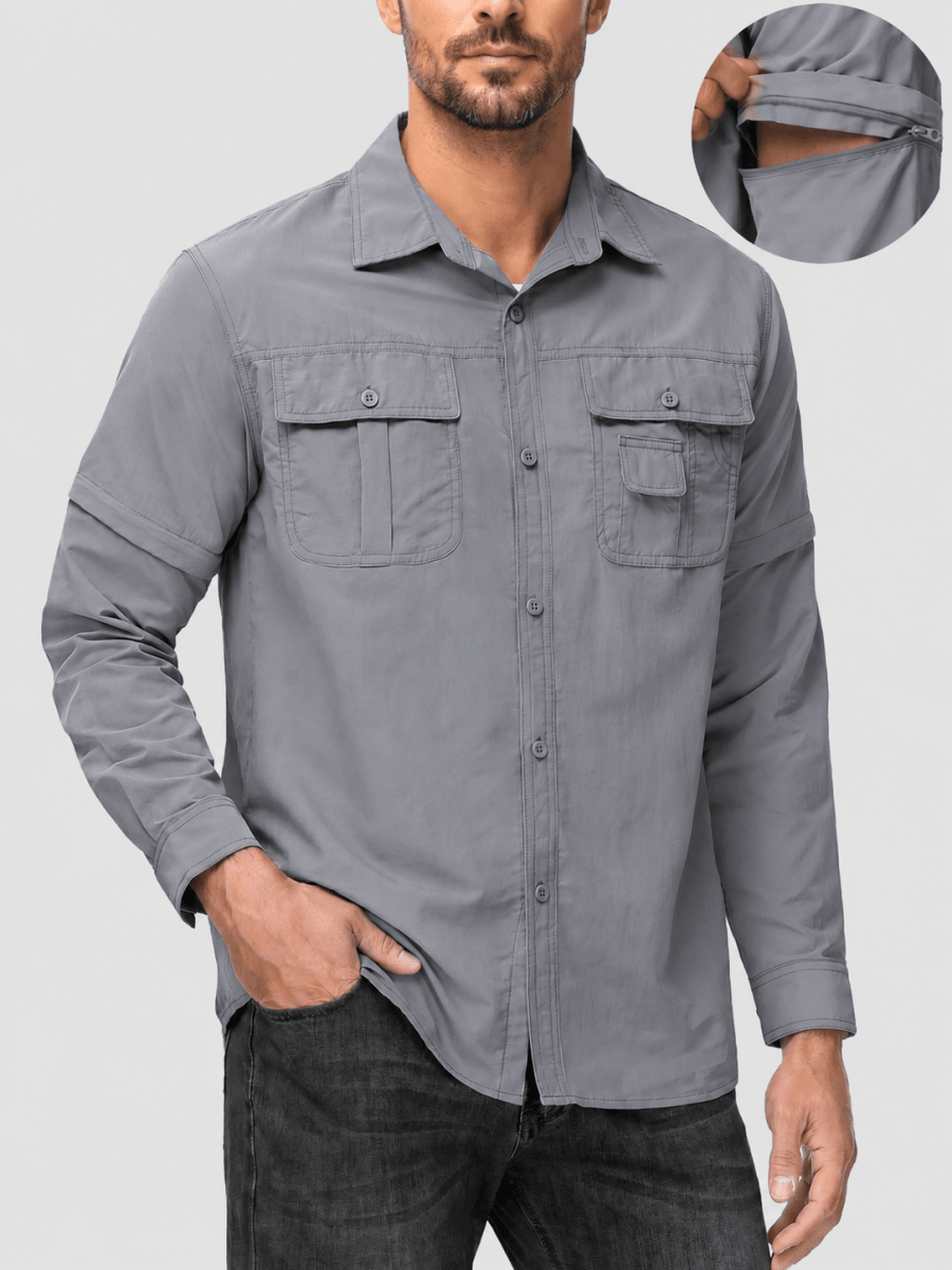 Men's Breathable Quick-Dry Convertible Outdoor Shirt