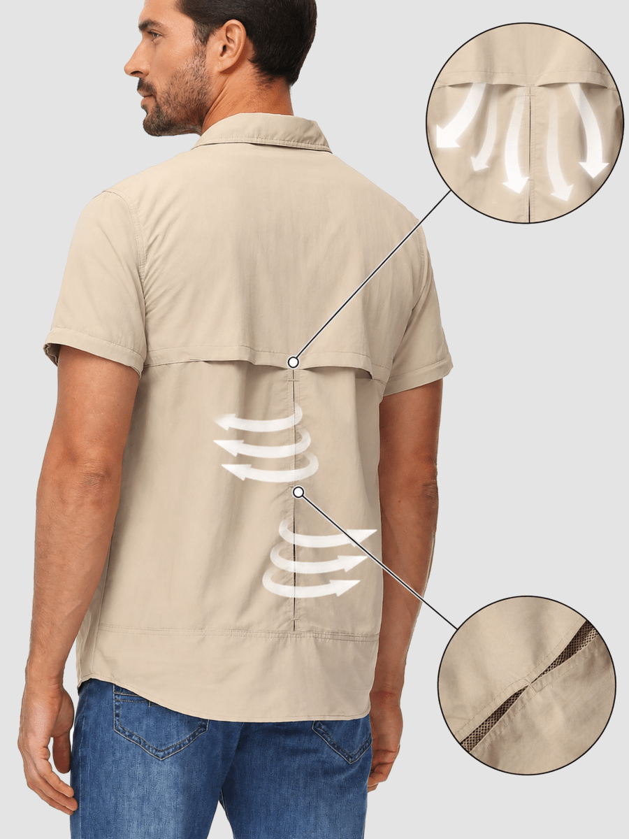 Men's Breathable Quick-Dry Convertible Outdoor Shirt