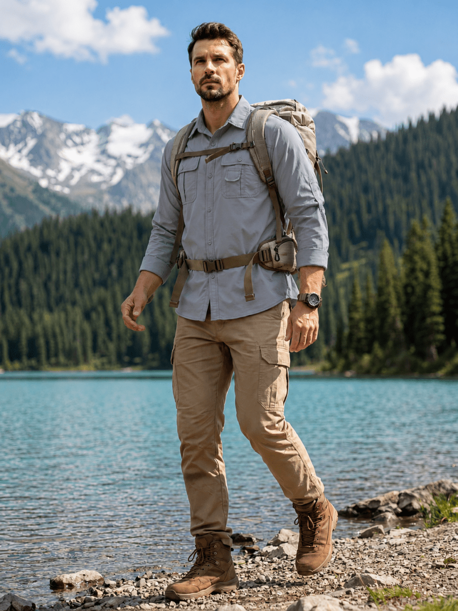 Men's Breathable Quick-Dry Convertible Outdoor Shirt