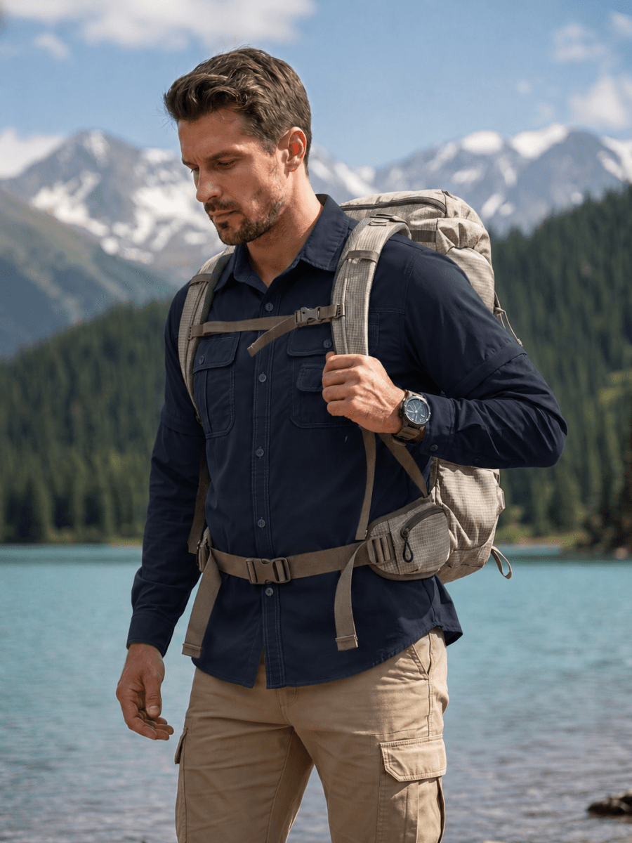 Men's Breathable Quick-Dry Convertible Outdoor Shirt