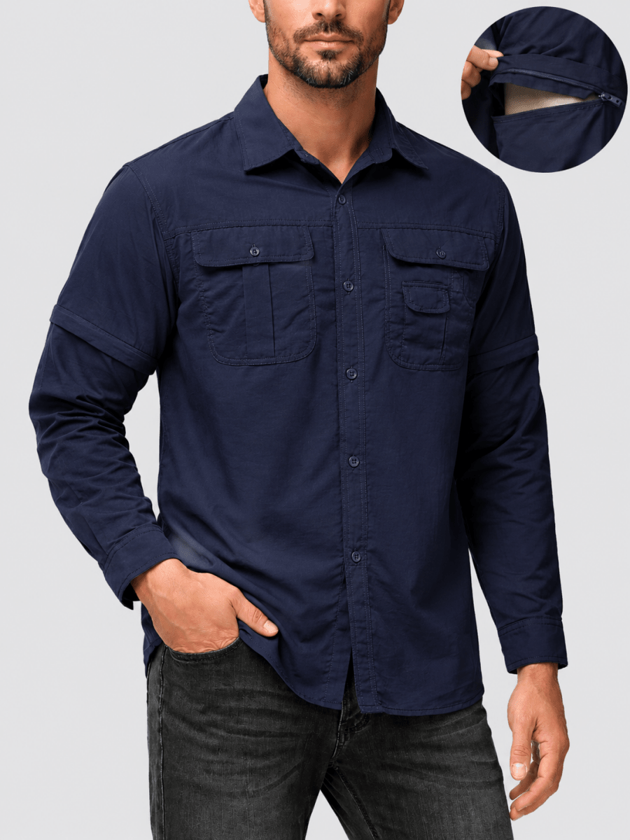 Men's Breathable Quick-Dry Convertible Outdoor Shirt